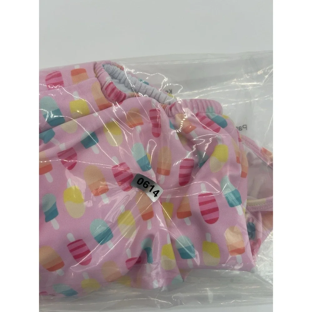 Green Sprouts Girls Pink Popsicle One Piece Diaper 12 Months 18-22 Pounds
